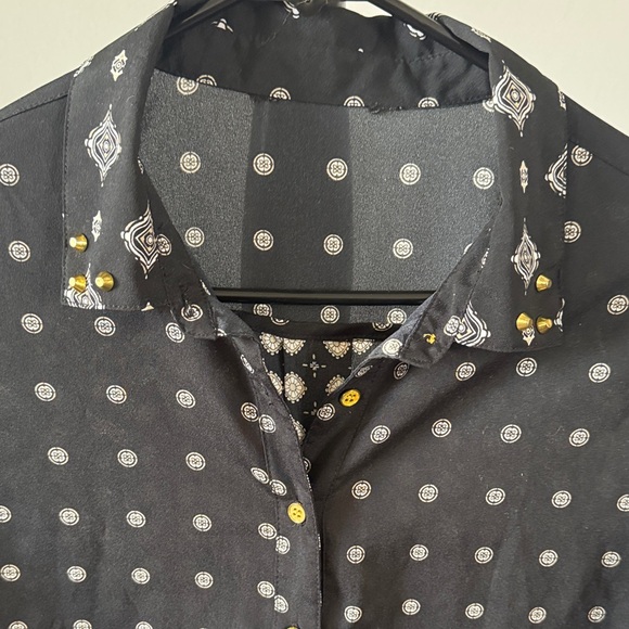 Let’s Rodeo Studded Collar Button-Up Blouse - Picture 2 of 2